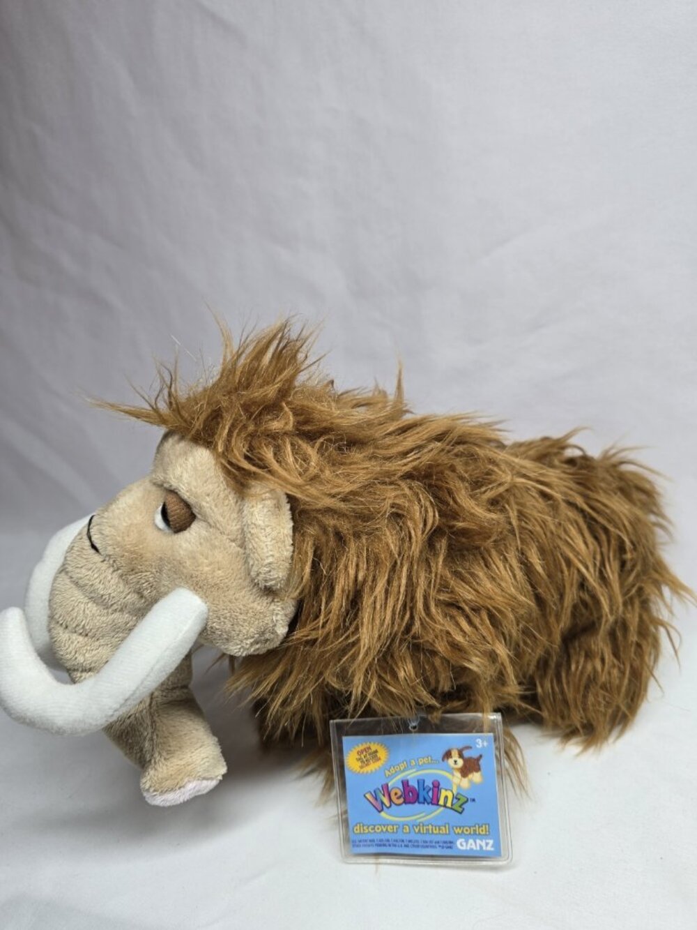 Ganz Webkinz Wooly Mammoth HM408 UNUSED CODE Retired Stuffed Animal Toy- READ